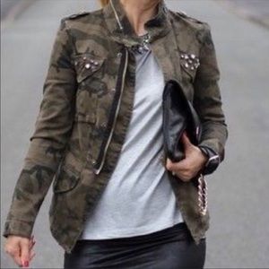 Zara Camo Embellished Jacket